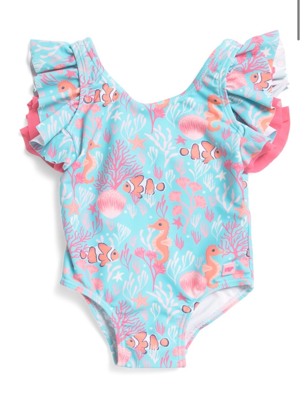 RuffleButts Swimsuit - Ocean Tide Butterfly One Piece